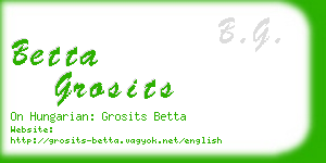 betta grosits business card